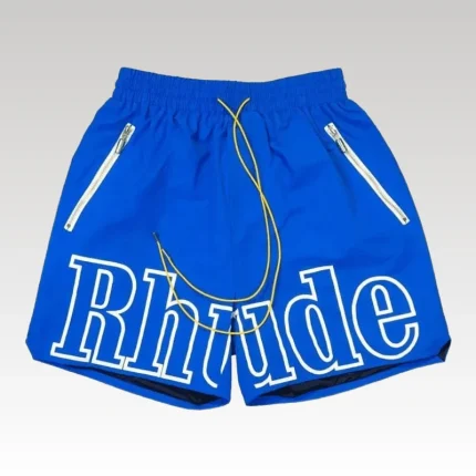 Rhude RH Logo Shorts Blue - Drip Slum