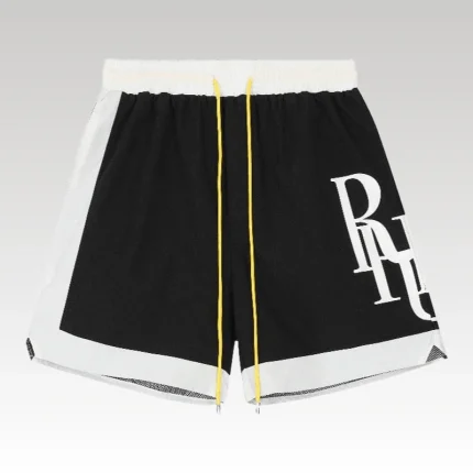 Rhude Side Logo Shorts Black - Drip Slum
