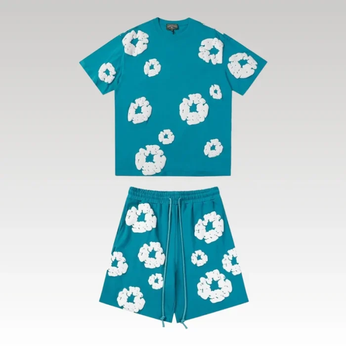 Set Denim Tears White Clouds Teal Green - Drip Slum