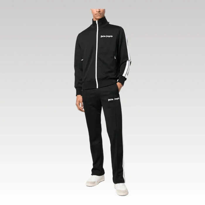 Set Palm Angels Logo Tracksuit Black - Drip Slum