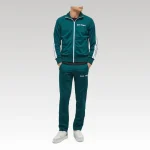 Set Palm Angels Logo Tracksuit Green - Drip Slum