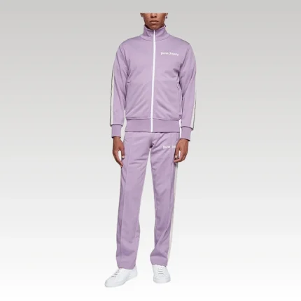 Set Palm Angels Logo Tracksuit Lilac - Drip Slum
