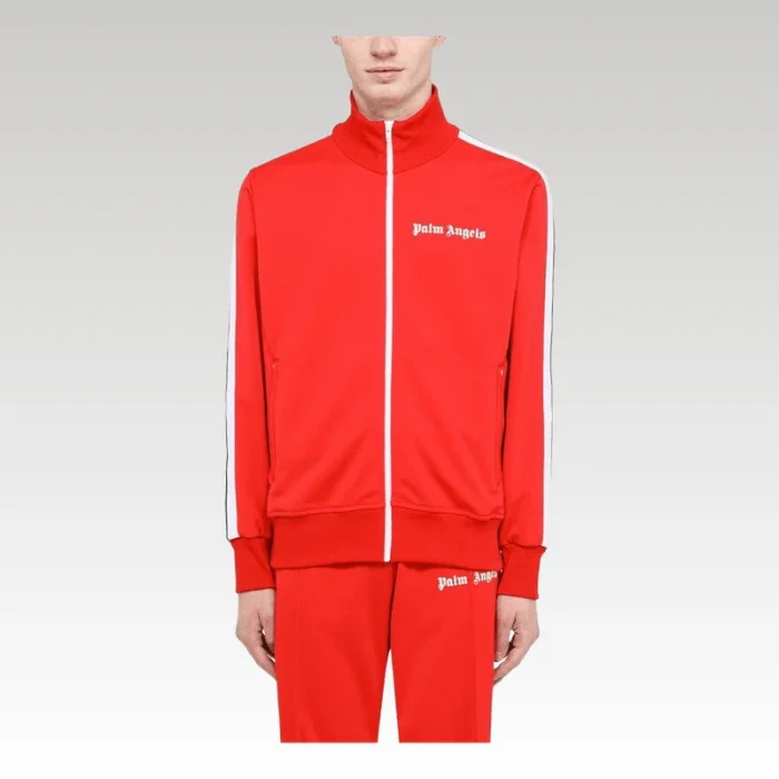 Set Palm Angels Logo Tracksuit Red - Drip Slum