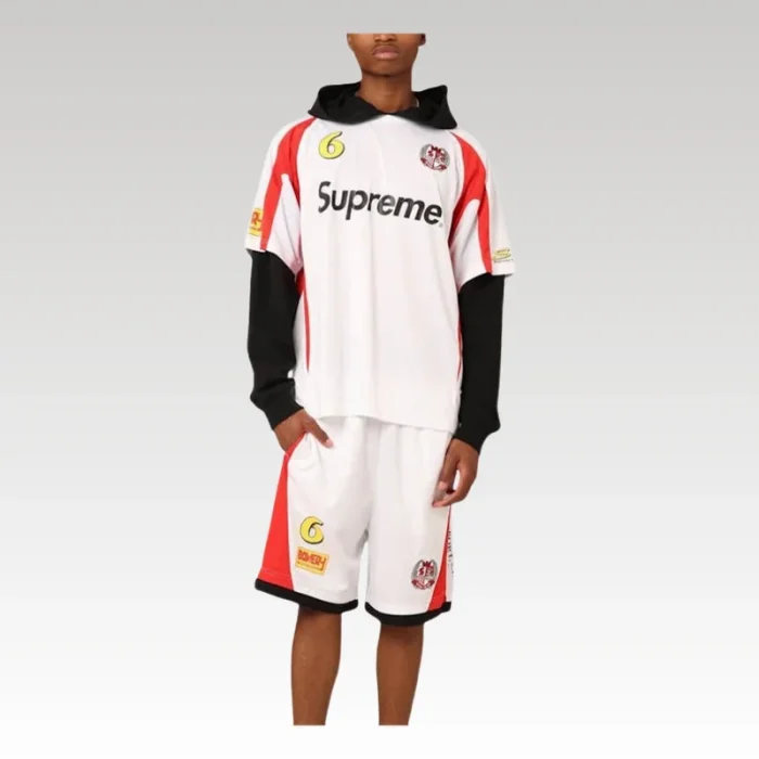 Set Supreme Hooded Soccer White SP050 - Drip Slum