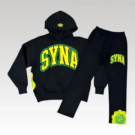 Set Syna World College Logo Black/Yellow SW004 - Drip Slum