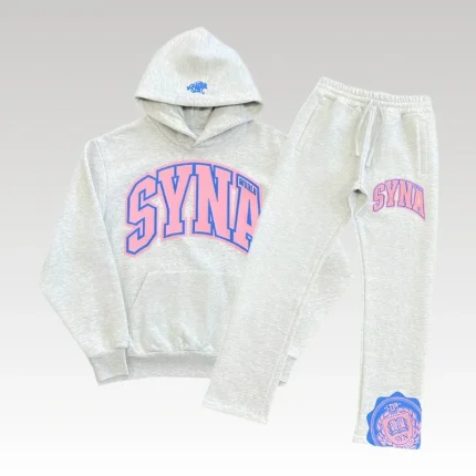 Set Syna World College Logo Gray/Pink SW005 - Drip Slum