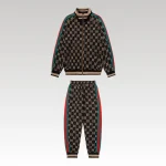 Set Tracksuit Gucci GG Monogram Black GC107 - Drip Slum