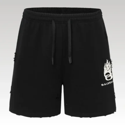 Shorts Balenciaga Logo Black BL022 - Drip Slum