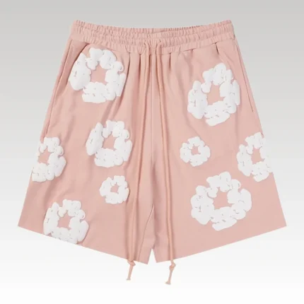 Shorts Denim Tears White Clouds Black Pink - Drip Slum