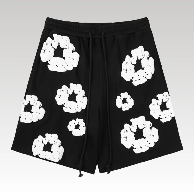 Shorts Denim Tears White Clouds Black - Drip Slum