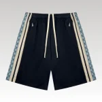 Shorts Gucci GG Stripe Trim Black GC093 - Drip Slum
