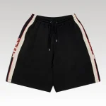 Shorts Gucci Logo Stripe Black GC076 - Drip Slum