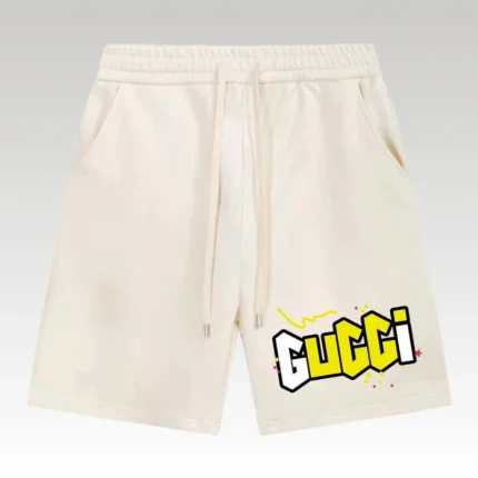 Shorts Gucci Logo White GC084 - Drip Slum