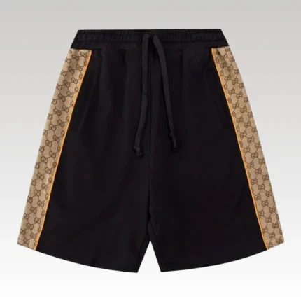 Shorts Gucci Monogram Stripe Black GC017 - Drip Slum