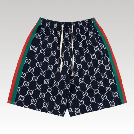 Shorts Gucci Monogram Stripe Navy GC056 - Drip Slum