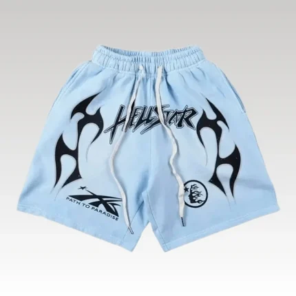Shorts Hoodie Hellstar Sky Blue - Drip Slum
