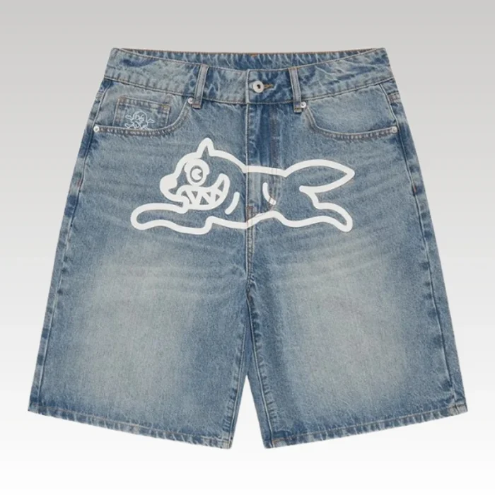 Shorts Ice Cream Running Dog Denim Shorts IC001 - Drip Slum