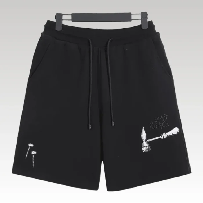 Shorts Louis Vuitton LV Black Embroidered Tools - Drip Slum