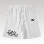 Shorts Louis Vuitton LV White Black Logo - Drip Slum