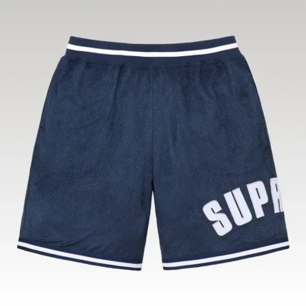 Shorts Supreme Velour Stripe Logo Embroidery SP041 - Drip Slum