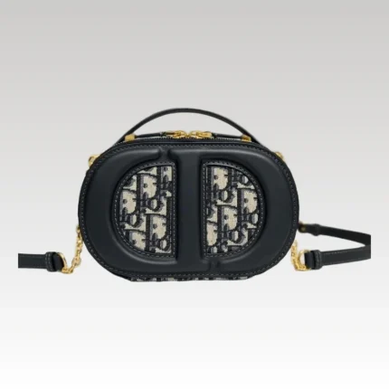 Shoulder Bag Dior Signature Camera Bag Jacquard Oblique Blue DOW009 - Drip Slum