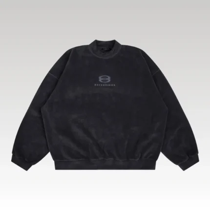 Sweatshirt Balenciaga Logo Black BL069 - Drip Slum