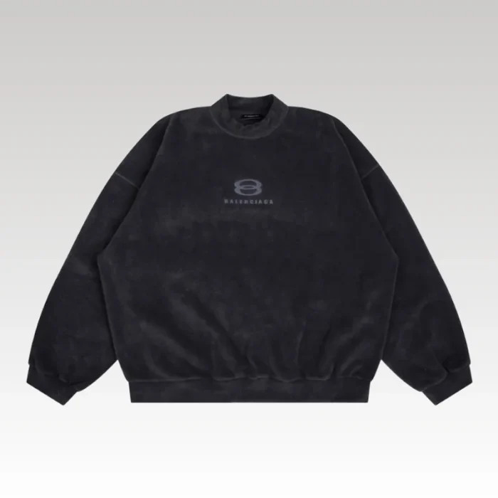 Sweatshirt Balenciaga Logo Black BL069 - Drip Slum