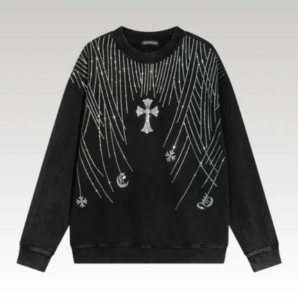 Sweatshirt Chrome Hearts Rhinestone Graphic CH048 - Drip Slum