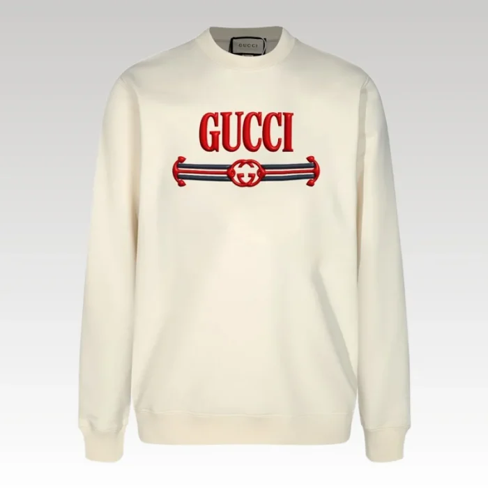 Sweatshirt Gucci GG Logo White GC021 - Drip Slum