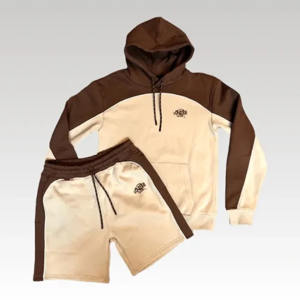Synaworld Pipe Hoodie & Shorts Set Beige - Drip Slum