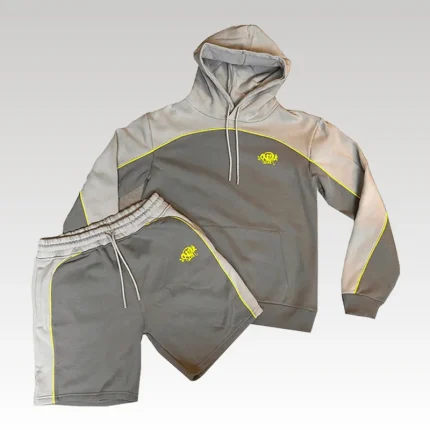 Synaworld Pipe Hoodie & Shorts Set Gray - Drip Slum