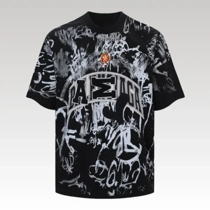 T-shirt Balenciaga Graffiti Black Oversized BL014 - Drip Slum