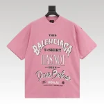 T-shirt Balenciaga Graphic Slogan Distressed Pink BL009 - Drip Slum