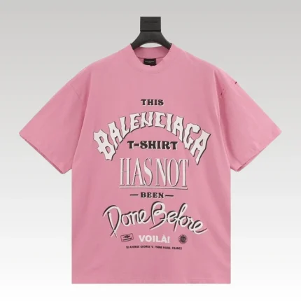 T-shirt Balenciaga Graphic Slogan Distressed Pink BL009 - Drip Slum
