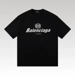 T-shirt Balenciaga Paris Double Rings Logo Black BL051 - Drip Slum