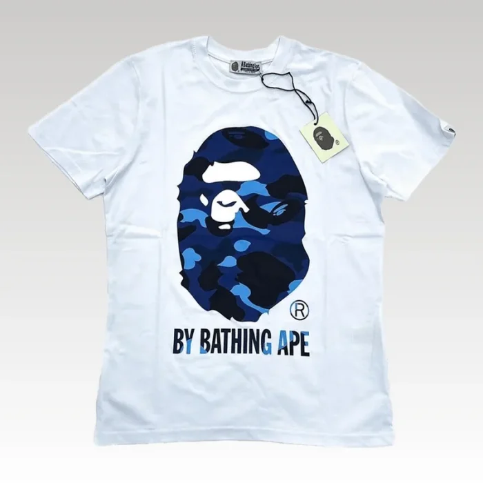 T-Shirt BAPE by Bathing Ape White/Blue - Drip Slum