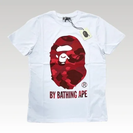 T-Shirt BAPE by Bathing Ape White/Red - Drip Slum