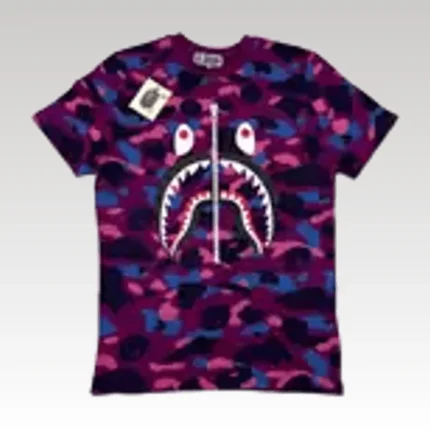 T-Shirt Bape Camo Shark Purple - Drip Slum