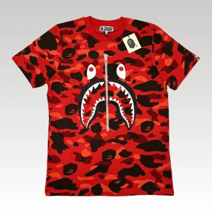 T-Shirt Bape Camo Shark Red - Drip Slum