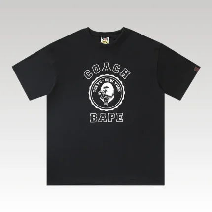 T-shirt BAPE Coach Logo Black BP008 - Drip Slum