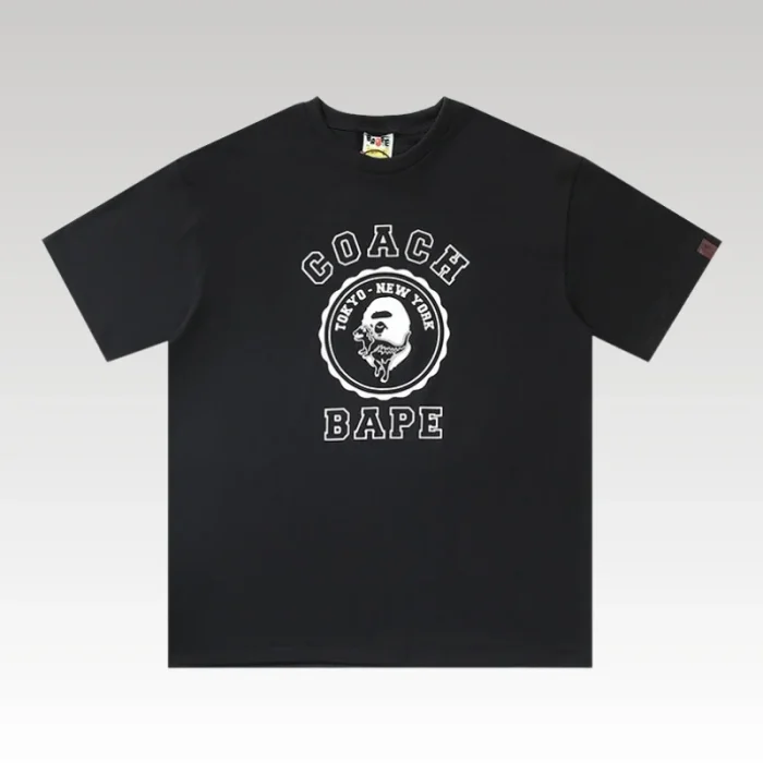 T-shirt BAPE Coach Logo Black BP008 - Drip Slum