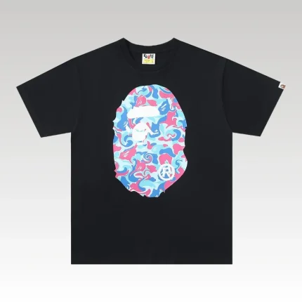 T-shirt BAPE Color Camo Ape Head Black BP006 - Drip Slum