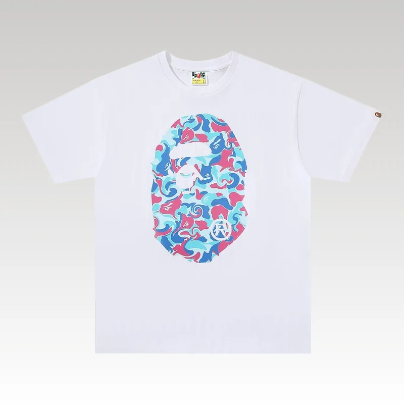 T-shirt BAPE Color Camo Ape Head White BP007 - Drip Slum