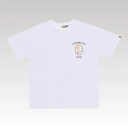 T-shirt BAPE Japan Map Embroidery White BP011 - Drip Slum