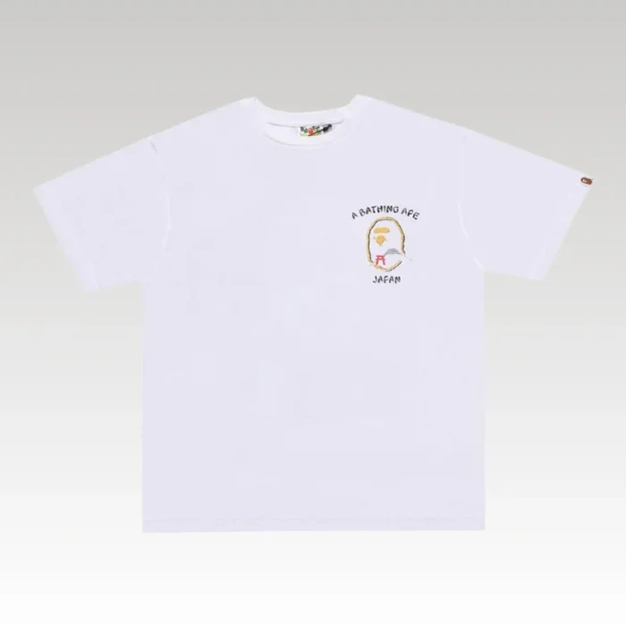 T-shirt BAPE Japan Map Embroidery White BP011 - Drip Slum
