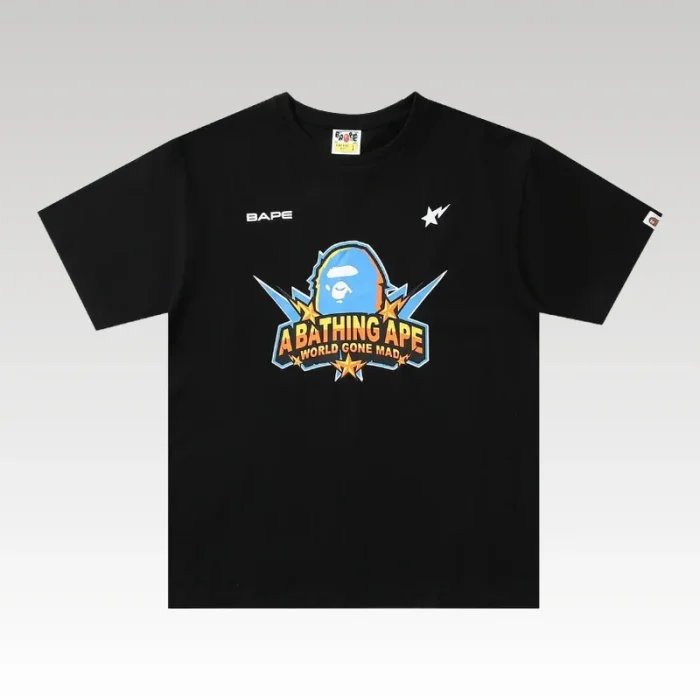 T-shirt BAPE World Gone Mad Black BP014 - Drip Slum