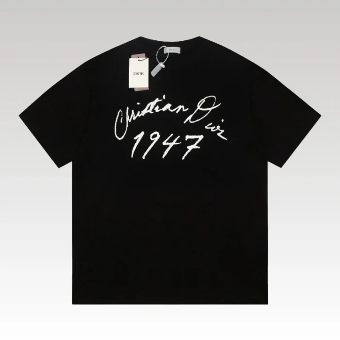 T-shirt Christian Dior Embossed Monogram Navy DO062 - Drip Slum