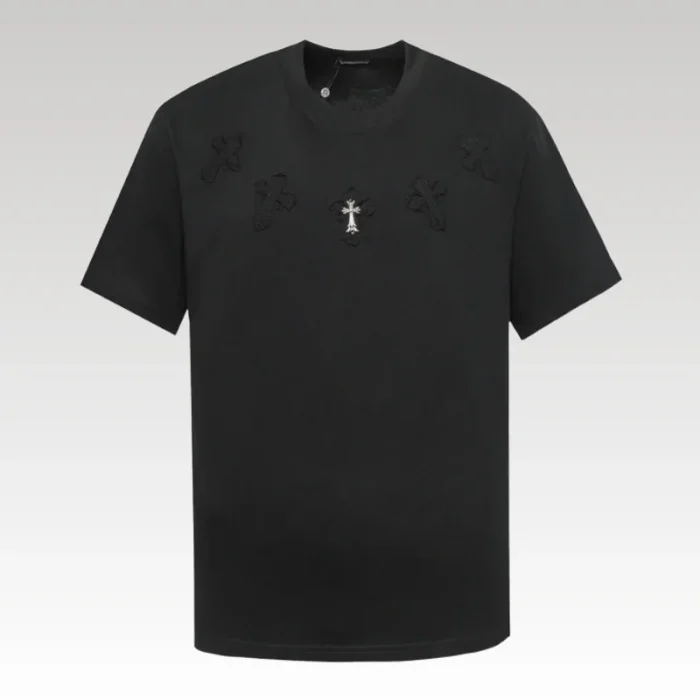 T-shirt Chrome Hearts Black Cross Embroidery CH029 - Drip Slum