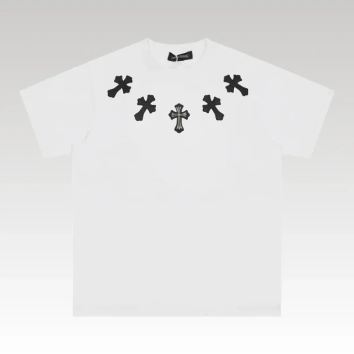 T-shirt Chrome Hearts Cross White CH011 - Drip Slum