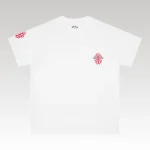 T-shirt Chrome Hearts Red Cross Crest White CH003 - Drip Slum
